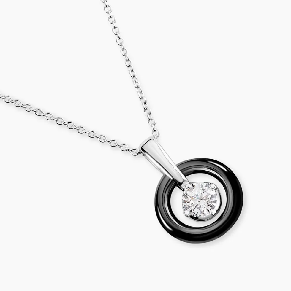 Collier Julietta Argent Blanc Céramique Et Oxyde De Zirconium
