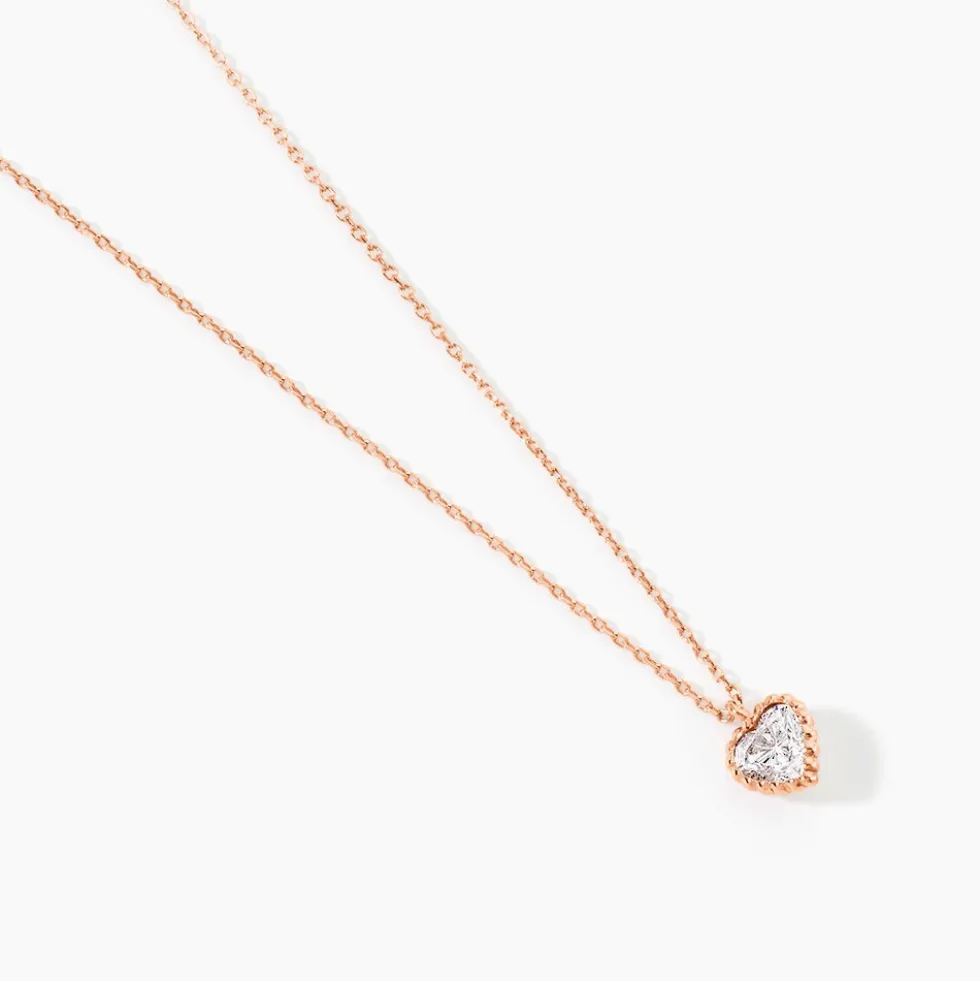Collier Kadidjatou Or Rose Oxyde De Zirconium