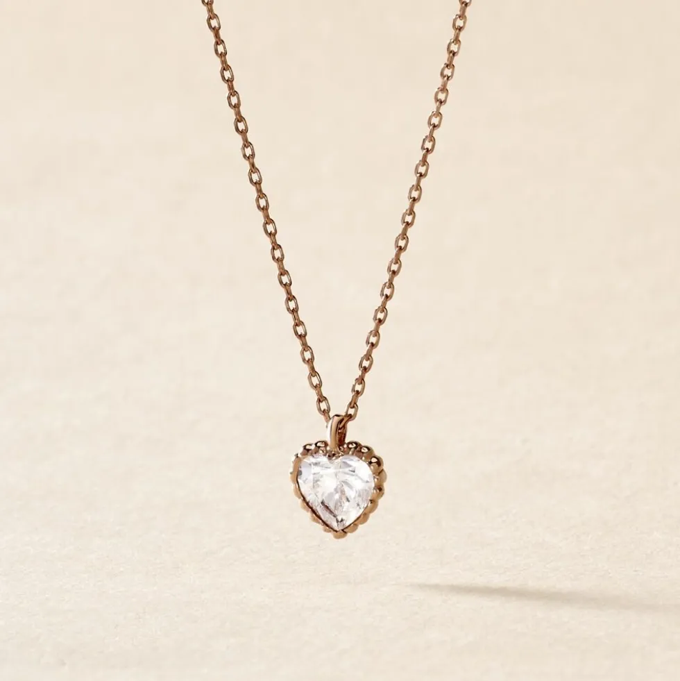 Collier Kadidjatou Or Rose Oxyde De Zirconium