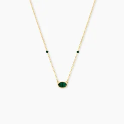Collier Kakalina Or Jaune Malachite