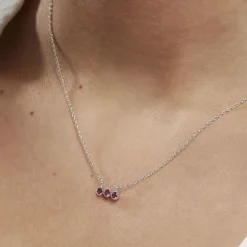 Collier Kasey Argent Blanc Oxyde De Zirconium