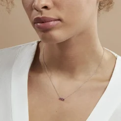Collier Kasey Argent Blanc Oxyde De Zirconium