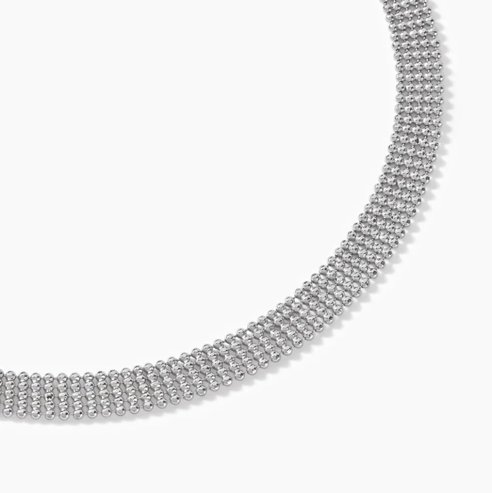 Collier Kelline Argent Blanc