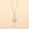 Collier Koline Or Jaune Oxyde De Zirconium