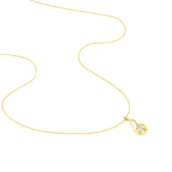 Collier Koline Or Jaune Oxyde De Zirconium
