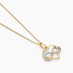 Collier Lachina Or Bicolore Oxyde De Zirconium