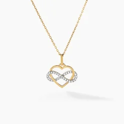 Collier Lachina Or Bicolore Oxyde De Zirconium