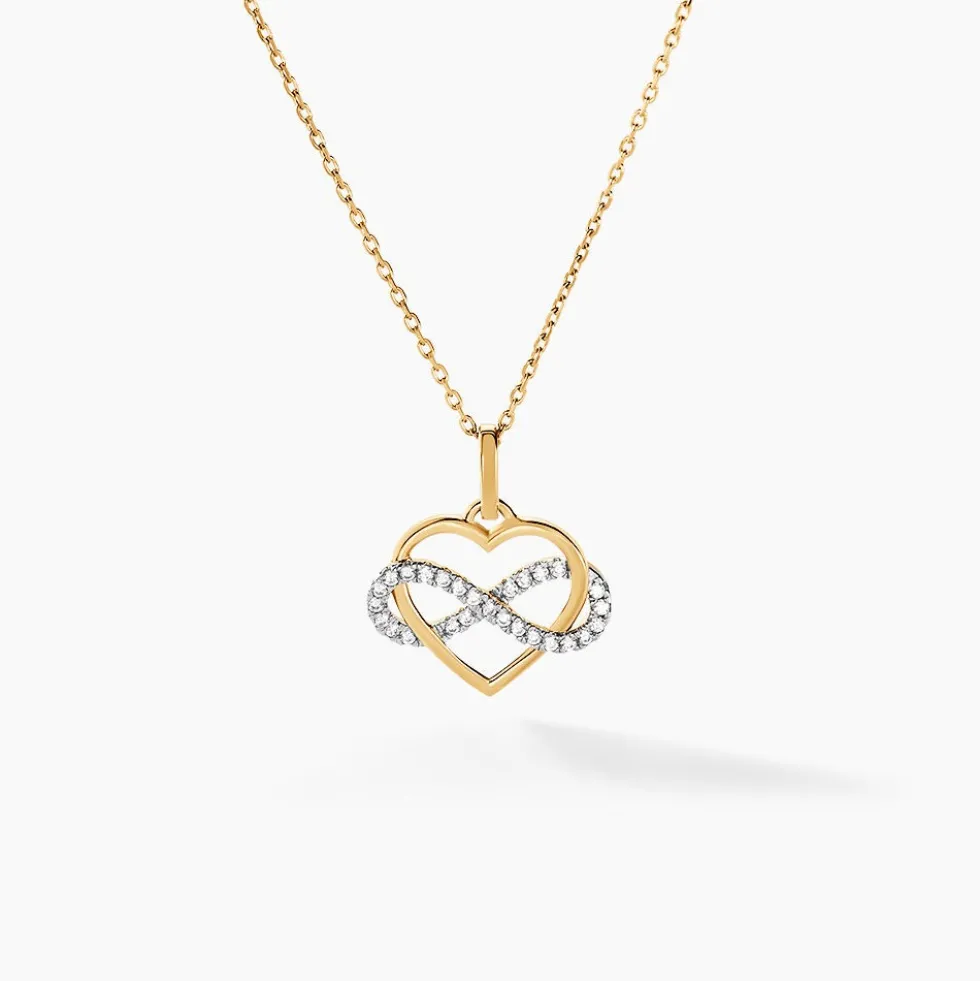 Collier Lachina Or Bicolore Oxyde De Zirconium