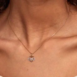 Collier Lachina Or Bicolore Oxyde De Zirconium