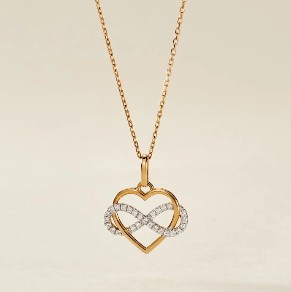 Collier Lachina Or Bicolore Oxyde De Zirconium