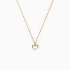 Collier L'amour Coloré Or Jaune Nacre