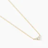 Collier Laurentius Or Jaune Diamant Synthétique