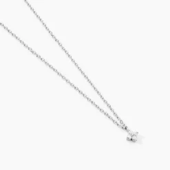 Collier Leonce Argent Blanc Oxyde De Zirconium