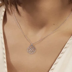 Collier Lev Argent Blanc