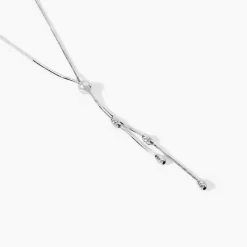 Collier Linda Argent Blanc