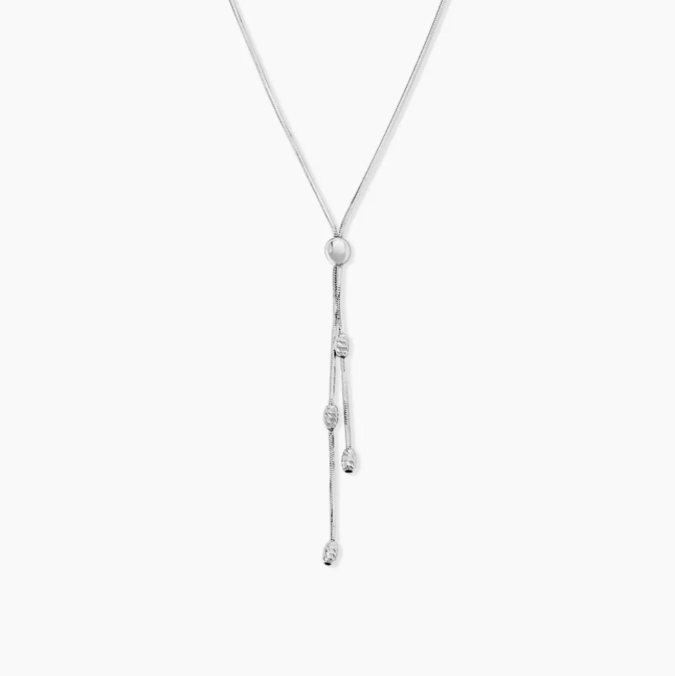 Collier Linda Argent Blanc