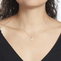 Collier Lisyae Or Blanc Diamant