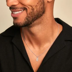 Collier Loan Argent Blanc