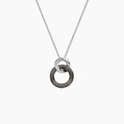 Collier Lola Cera Argent Blanc Céramique Et Oxyde De Zirconium