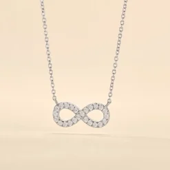 Collier Lou Argent Blanc Oxyde De Zirconium