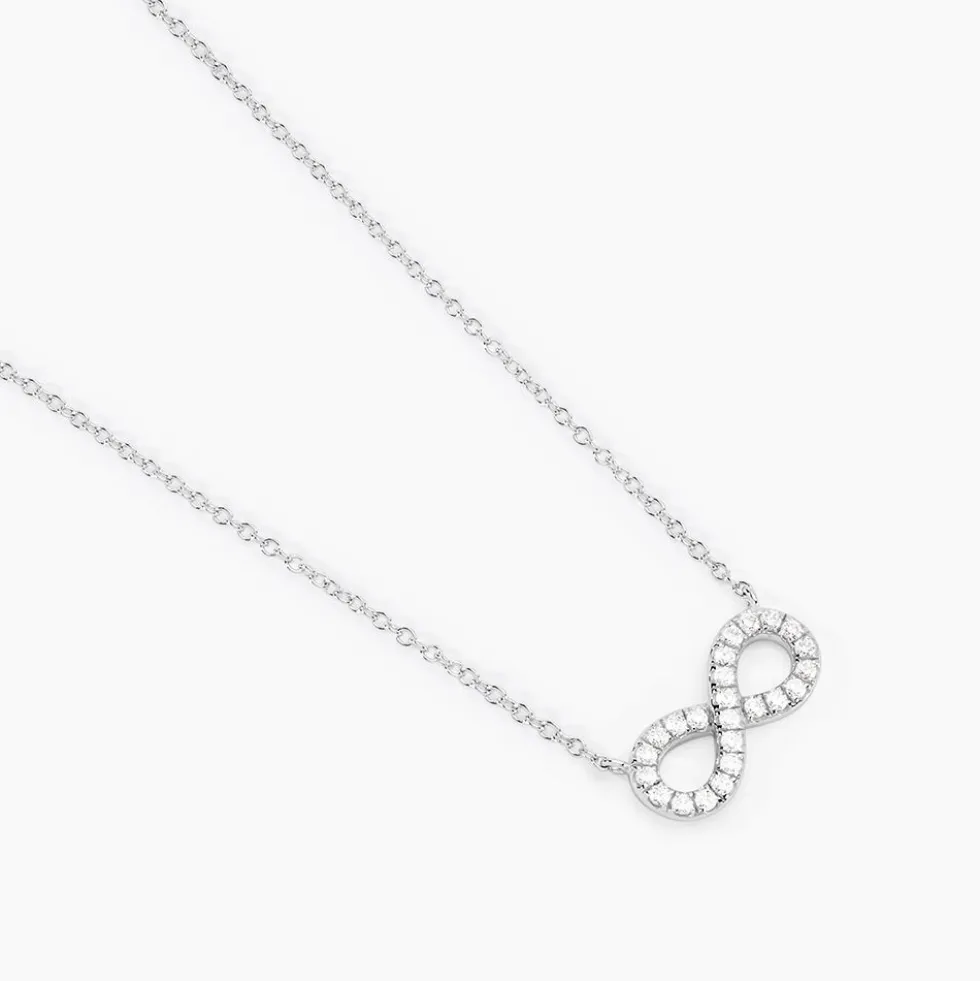 Collier Lou Argent Blanc Oxyde De Zirconium