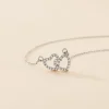 Collier Loving Argent Blanc Oxyde De Zirconium