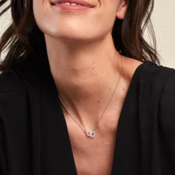 Collier Loving Argent Blanc Oxyde De Zirconium