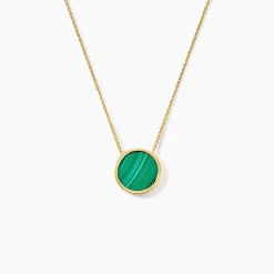 Collier Lucky Gems Or Jaune Malachite