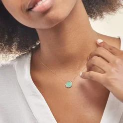Collier Lucky Gems Or Jaune Malachite