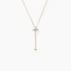 Collier Lumiere Or Jaune Oxyde De Zirconium