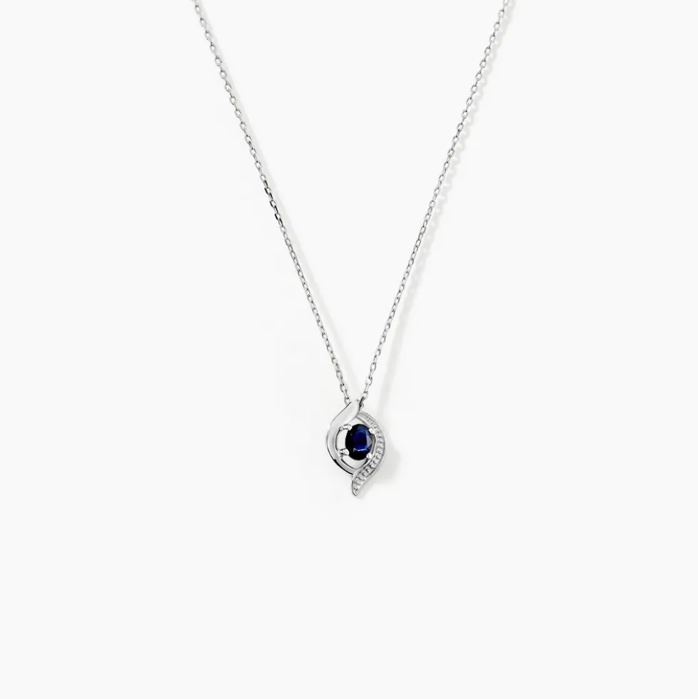Collier Lydia Or Blanc Saphir