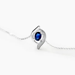 Collier Lydia Or Blanc Saphir