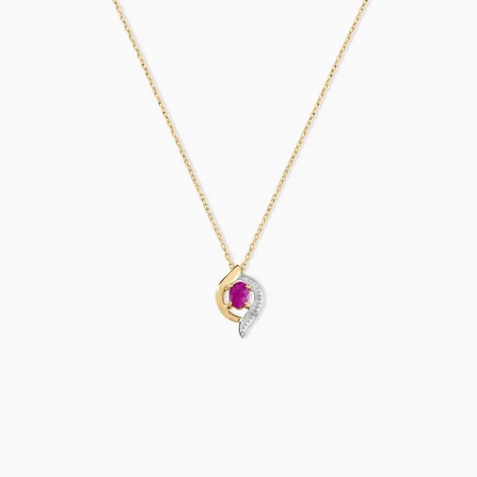 Collier Lydia Or Jaune Rubis