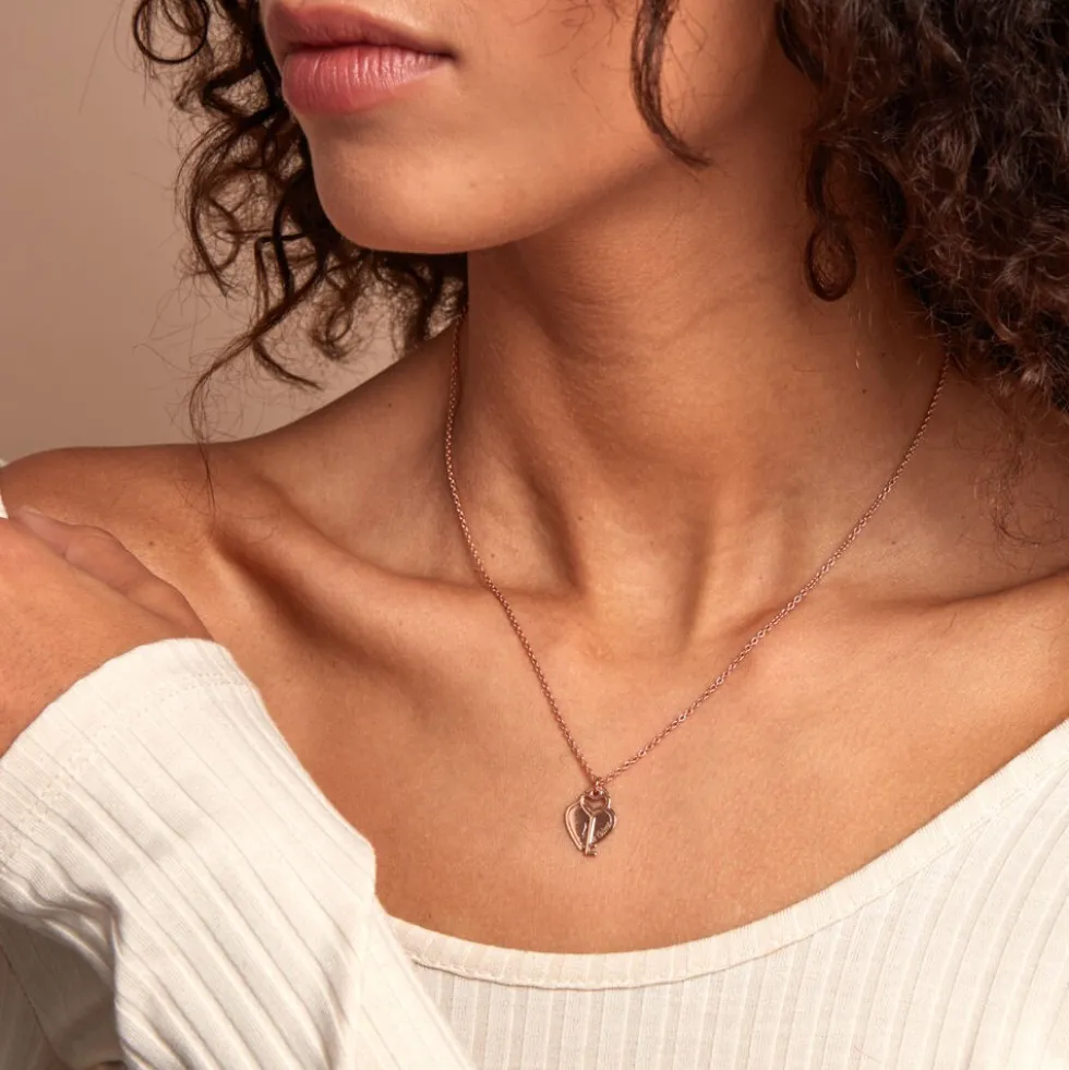 Collier Lyov Argent Rose