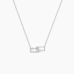 Collier Lysis Argent Blanc Oxyde De Zirconium
