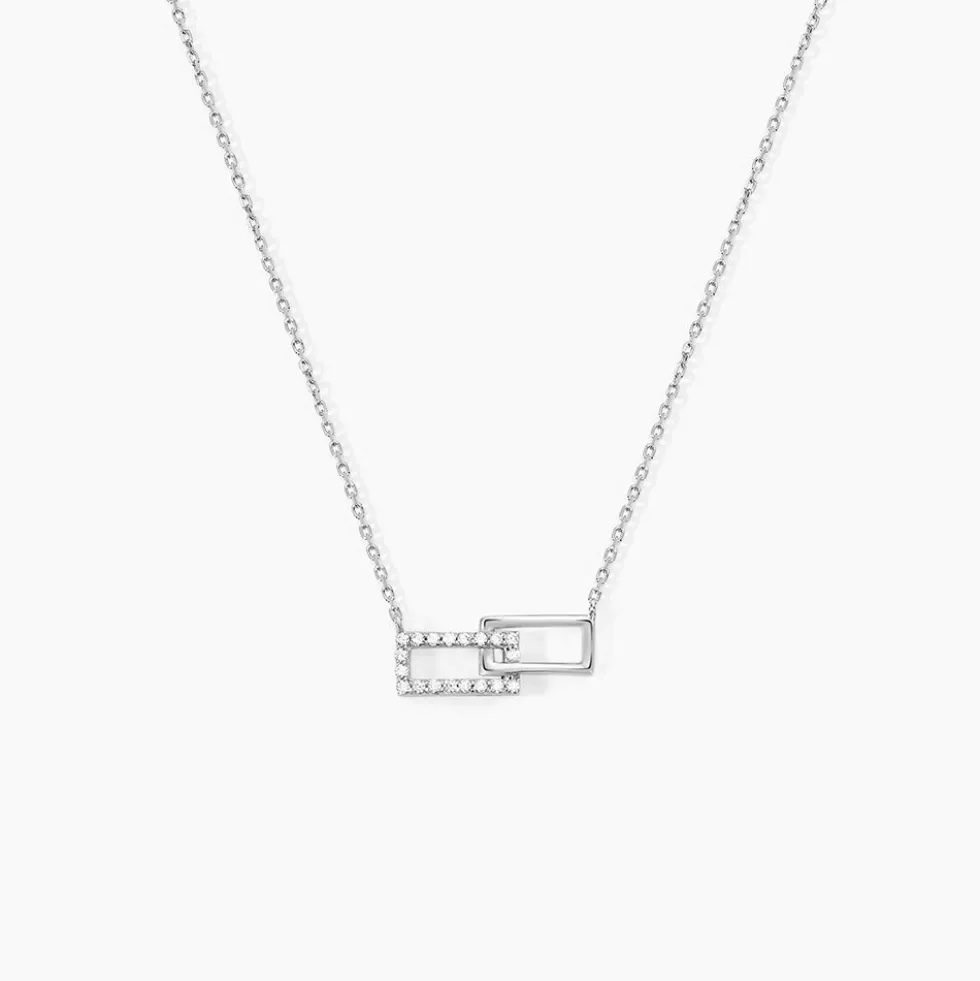 Collier Lysis Argent Blanc Oxyde De Zirconium