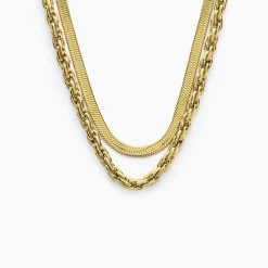 Collier Maddalena Acier Jaune