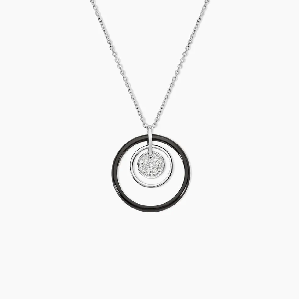 Collier Maia Argent Blanc Céramique Et Oxyde De Zirconium