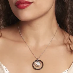 Collier Maia Argent Blanc Céramique Et Oxyde De Zirconium