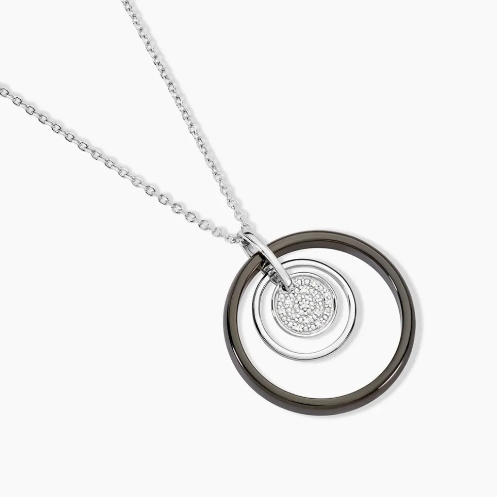 Collier Maia Argent Blanc Céramique Et Oxyde De Zirconium