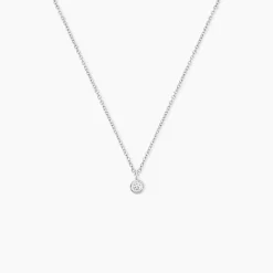Collier Marciana Argent Blanc Oxyde De Zirconium