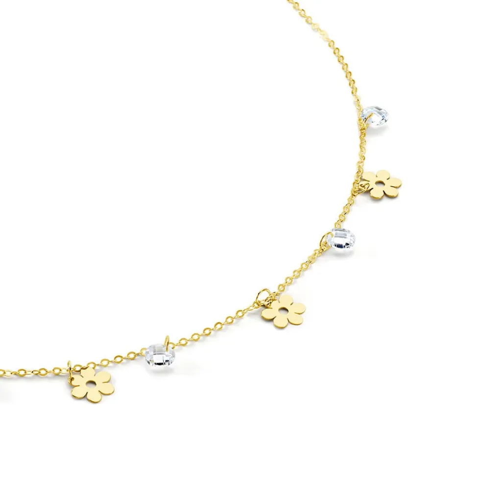 Collier Marganita Or Jaune Oxyde De Zirconium