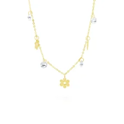 Collier Marganita Or Jaune Oxyde De Zirconium
