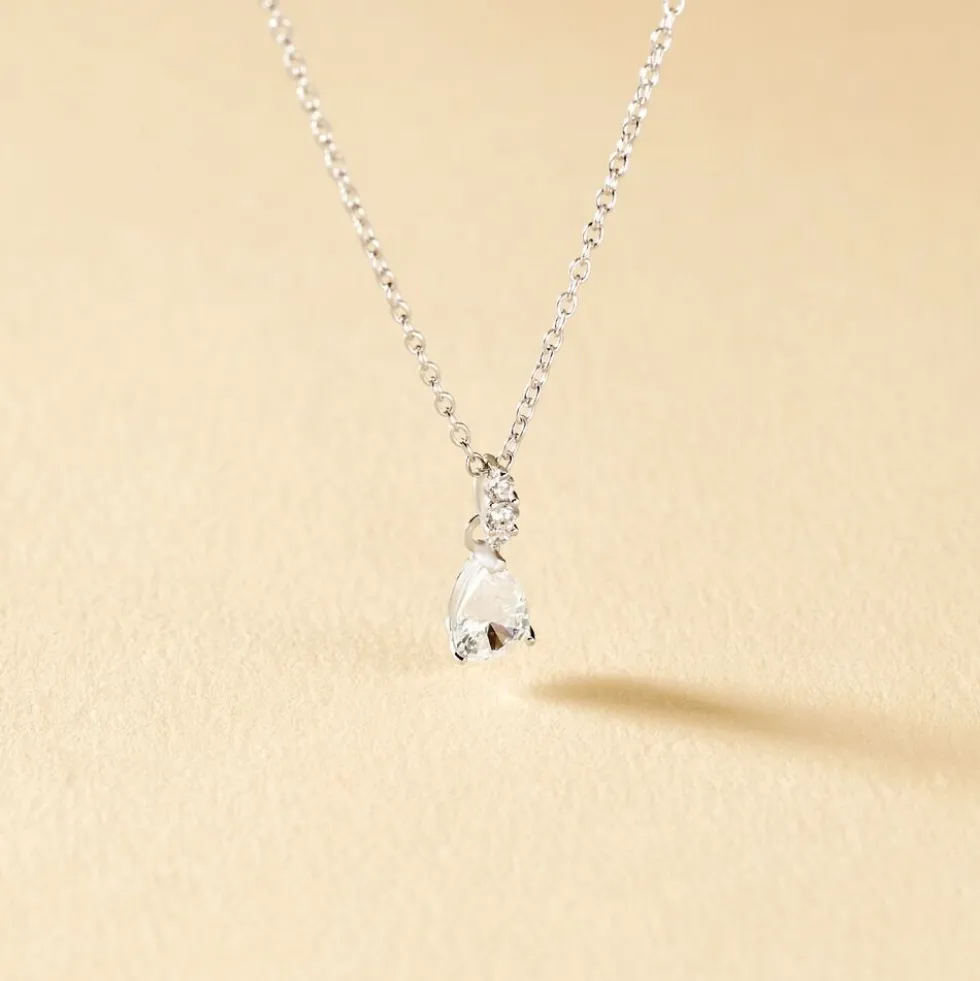 Collier Marie-helena Argent Blanc Oxyde De Zirconium