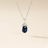 Collier Marie Or Blanc Saphir Diamant