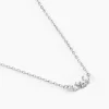 Collier Mariko Argent Blanc Oxyde De Zirconium