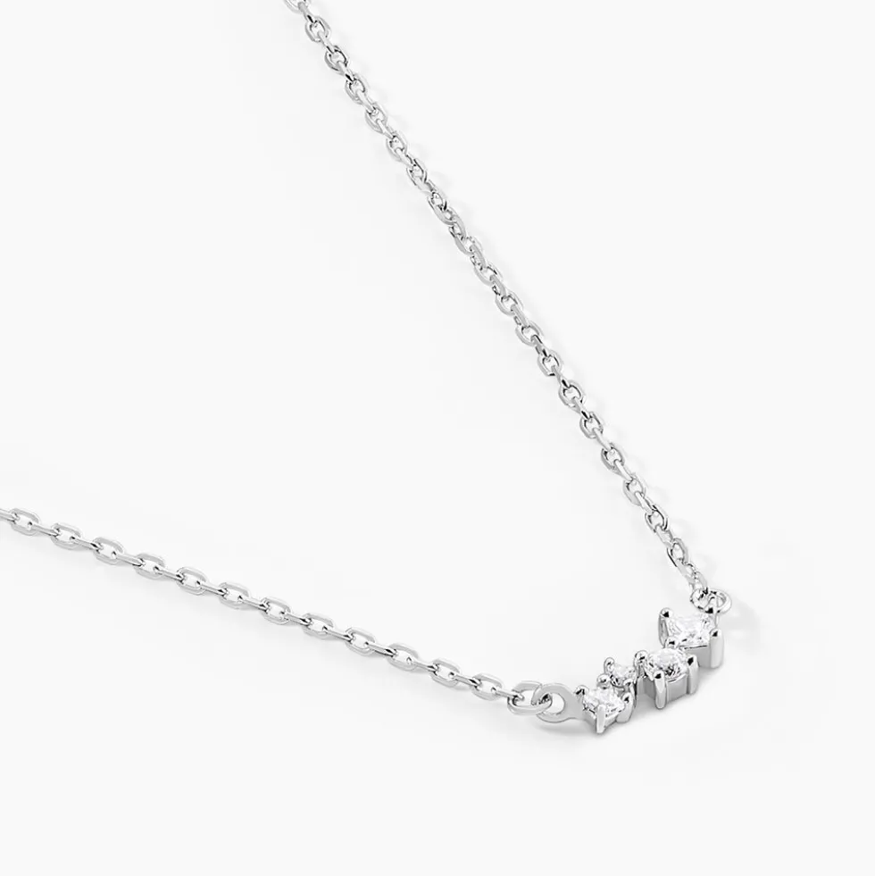 Collier Mariko Argent Blanc Oxyde De Zirconium