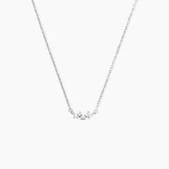 Collier Mariko Argent Blanc Oxyde De Zirconium