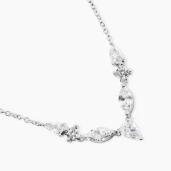 Collier Mascaret Argent Blanc Oxyde De Zirconium