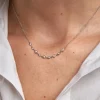 Collier Mascaret Argent Blanc Oxyde De Zirconium